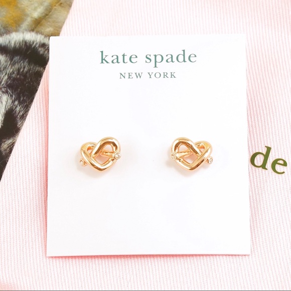 Kate Spade Loves Me Knot Stud Earrings Rose Gold